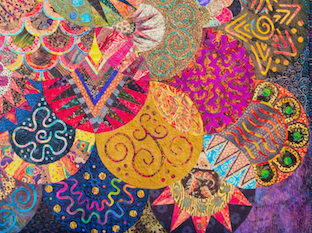 "Clam Session" by Karen K. Stone - Detail (Image TheQuiltShow.com)