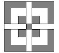 Crossed Square Quilt Block Example