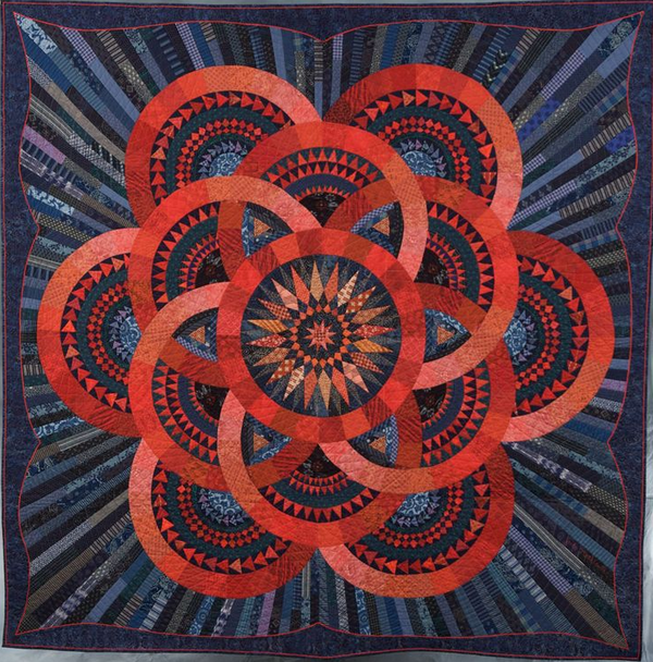"Vermillion Circles" by Judy Mathieson (Image by TheQuiltShow.com)