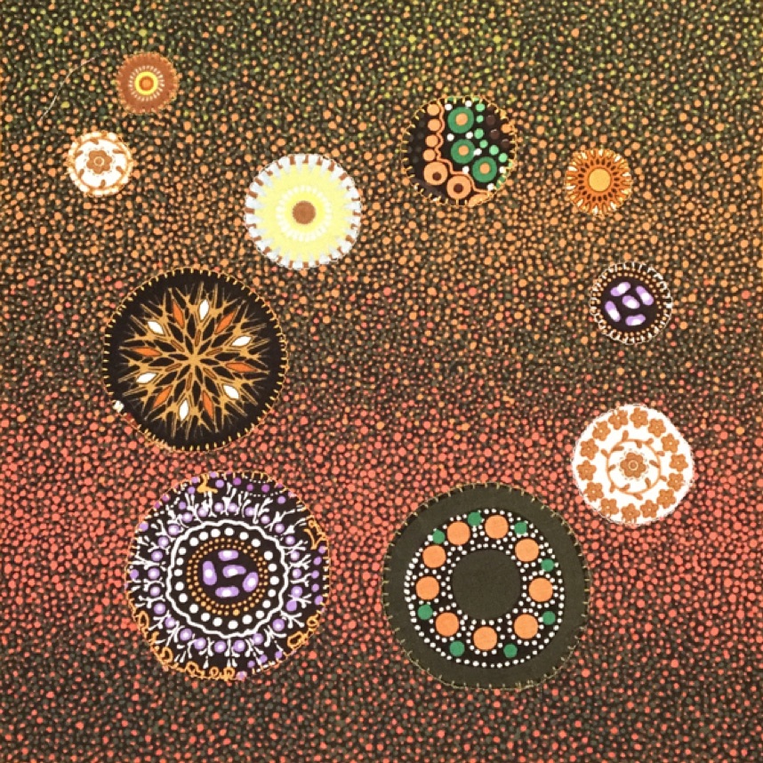 "Perfect Circles, Perfect Planets" block by Ann Myhre