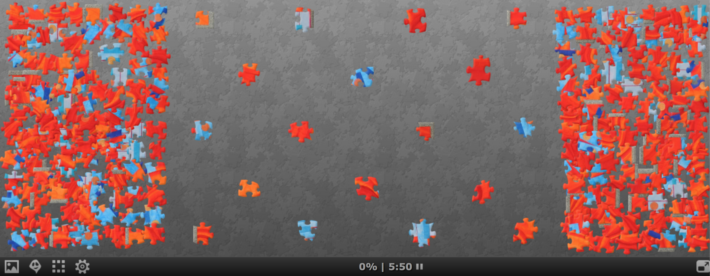 A puzzle of "Orange You Glad I Got the Blues" by Mel Beach