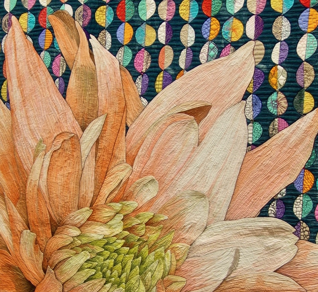 "The Flower Over The Beads Curtain" by Mikyung Jang - Detail 1