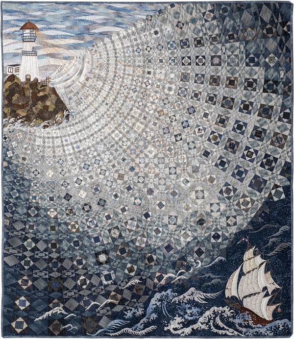 "Over the Waves" quilt by Setsuko Matsushima