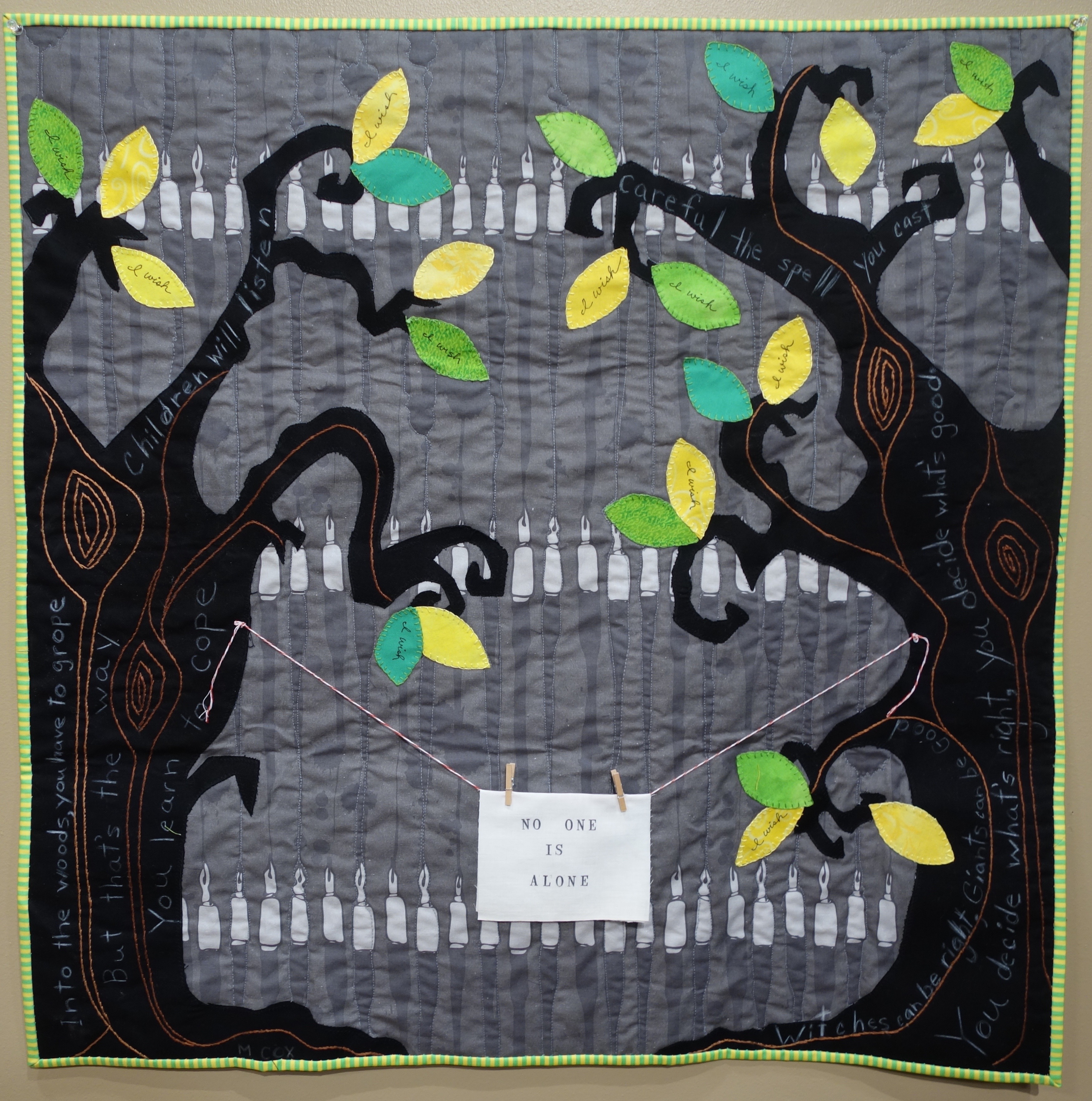 "Into the Woods Challenge Quilt" by Meg Cox