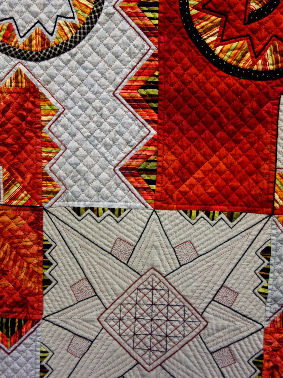 "Aztec Sunset" by Linda Roy - detail