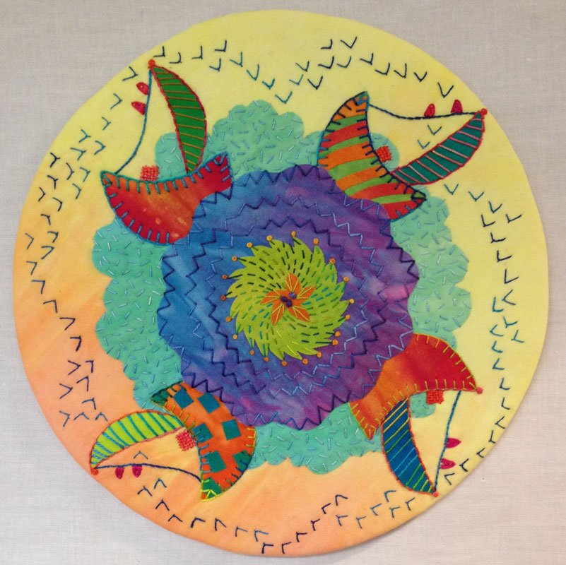 "Pretty Planet #11" by Laura Wasilowski