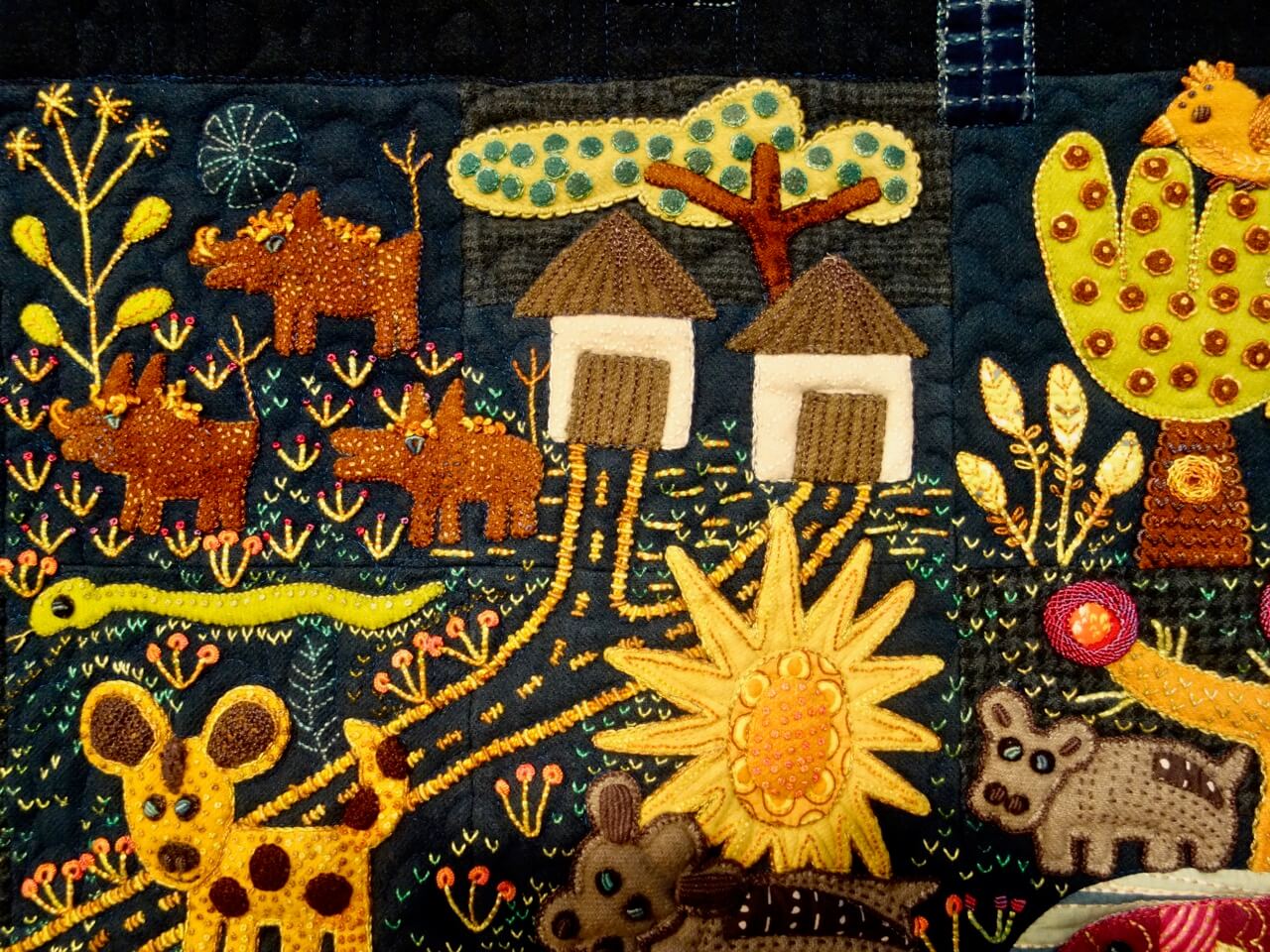 "Folk-Tails" by Sue Spargo - Detail 2