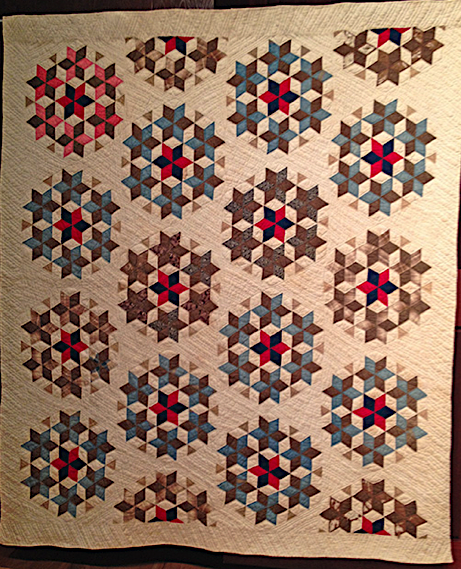 Seven Sisters Quilt made by Mattye Mae Taylor, 1890s. Gift of Mr. and Mrs. Bobby Joe Moody (Charlotte Lamb). TTU-H2016-020-002. Photo courtesy of the Museum of Texas Tech University