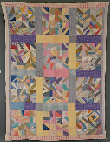 The String Quilt by Melinda Ethel Bell Abernathy ("Ethel" b. 1887, m.1907, d. 1981, Mrs. Robert) Gift of Judith Abernathy, TTU-H2015-082-001 (Photo courtesy of the Museum of Texas Tech University)
