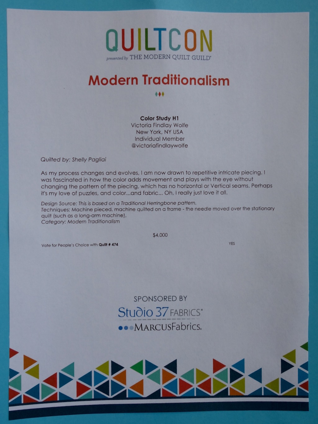 "Color Study H1" by Victoria Findlay Wolfe Sign