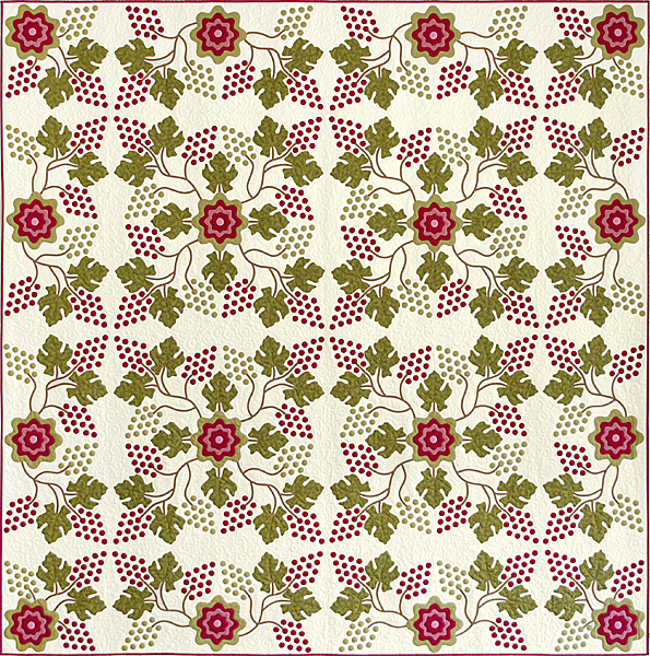 "The Grape Quilt" by Jerrianne Evans & machine quilted by Cindy Gravely