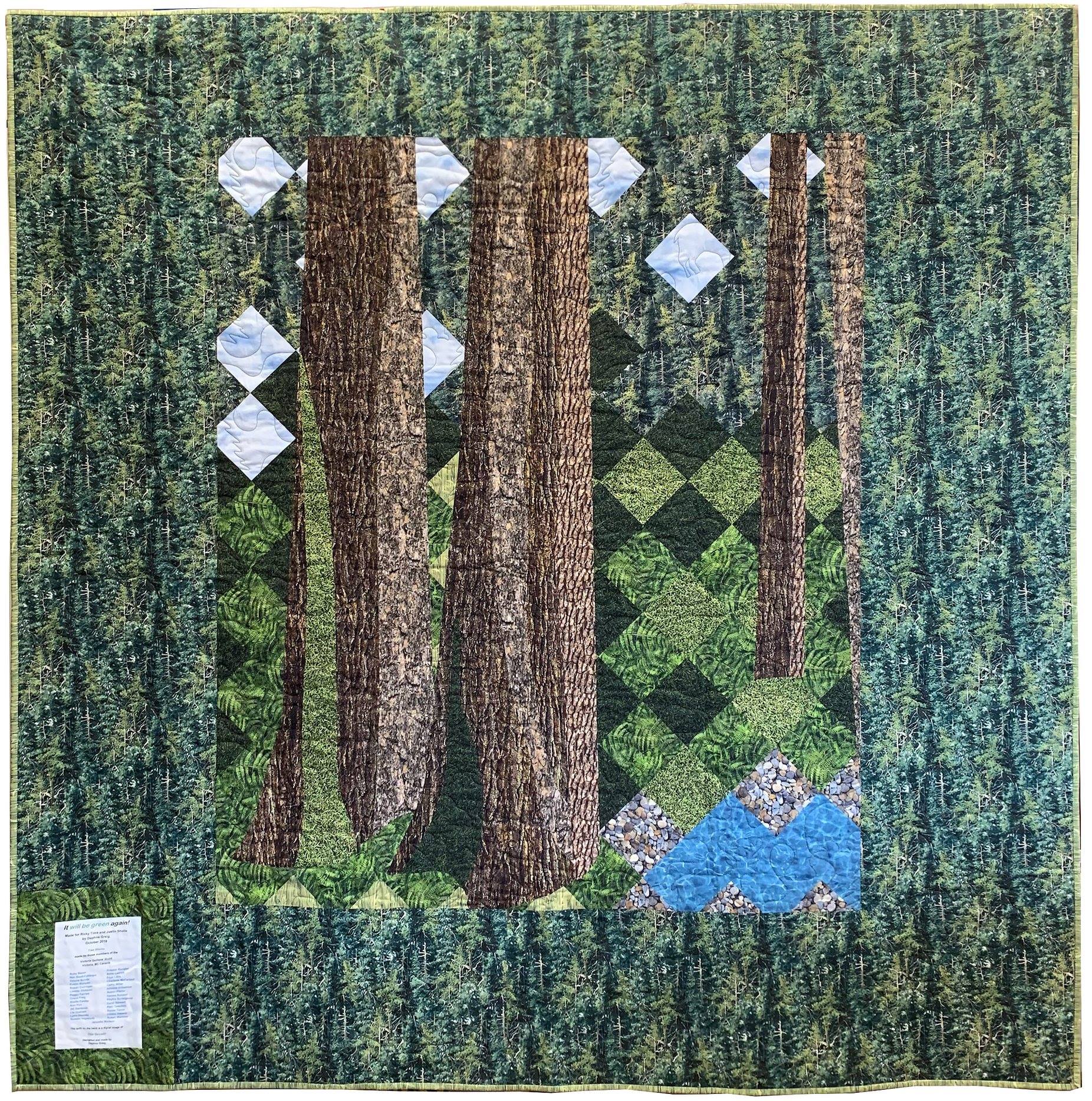 "It Will Be Green Again" by Victoria Quilters' Guild - Back