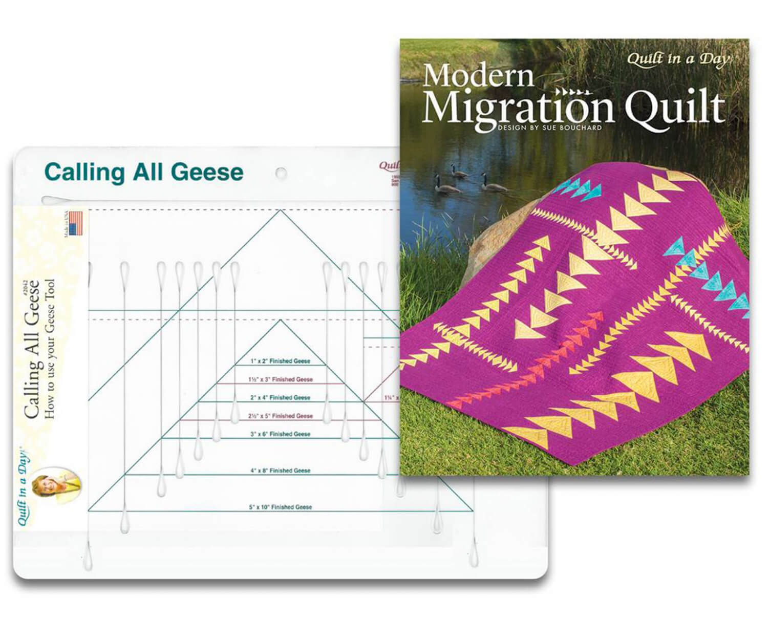 Calling All Geese Ruler & Modern Migration Quilt Book Calling All Geese Template & Modern Migration Quilt Pattern