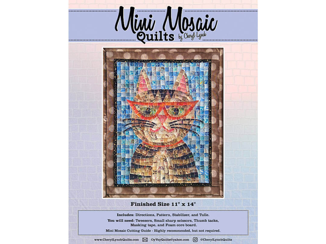 mini mosaic kit hipster kitty cheryl lynch