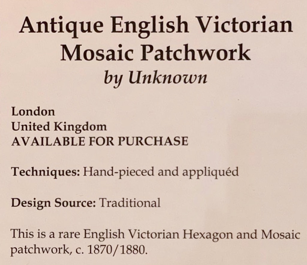 Antique Mosaic Quilt - Sign