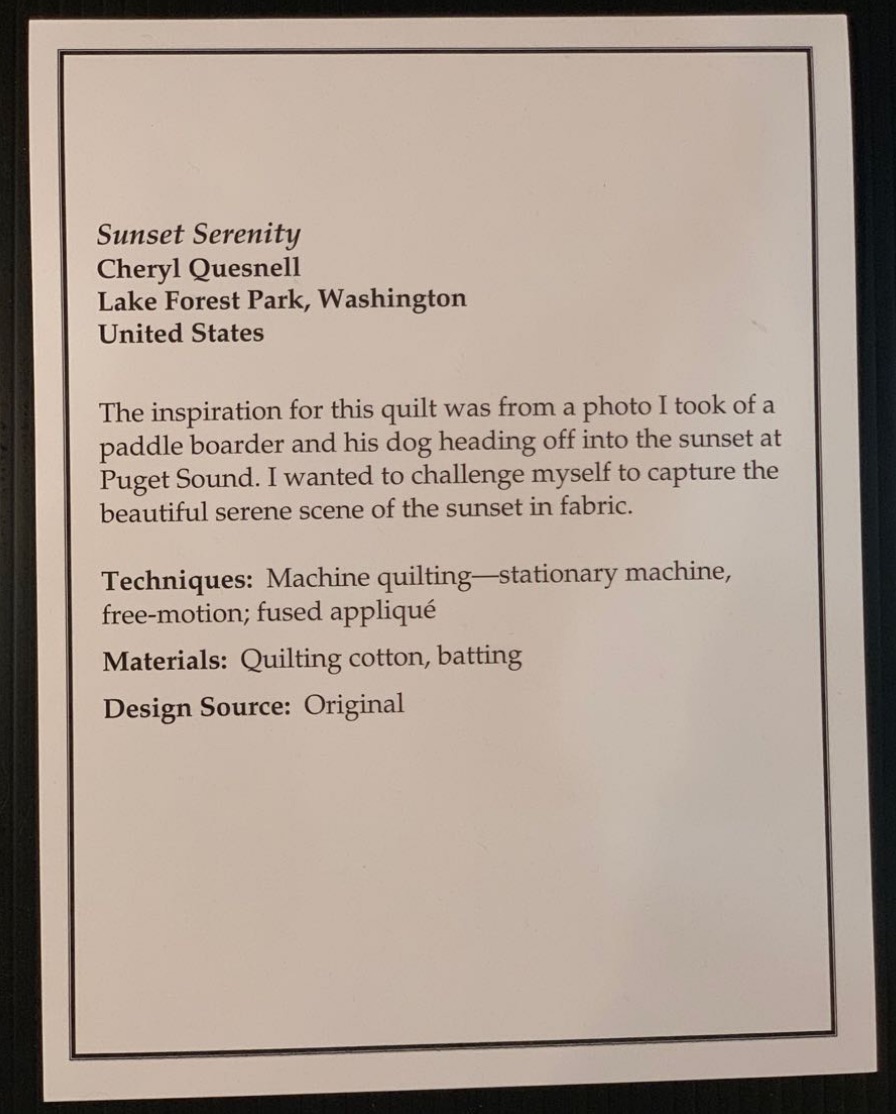 "Sunset Serenity" by Cheryl Quesnell - Sign