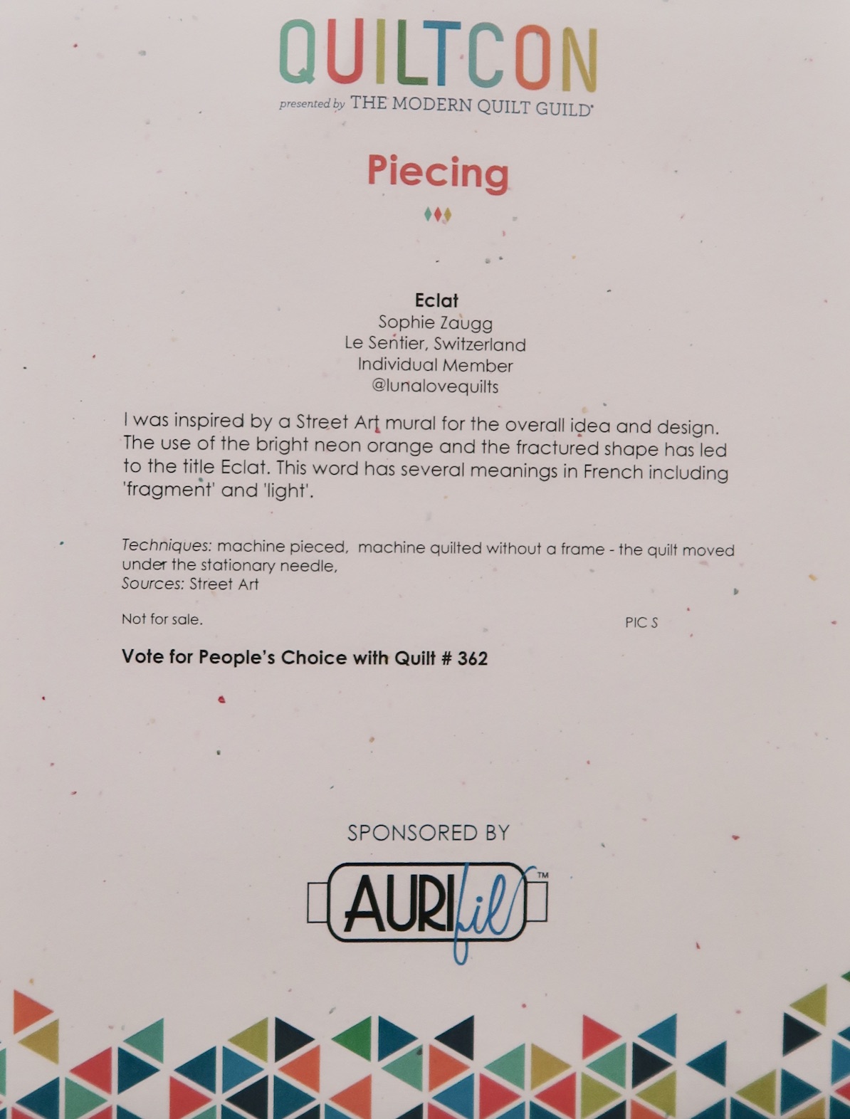 "Eclat" by Sophie Zaugg - Sign