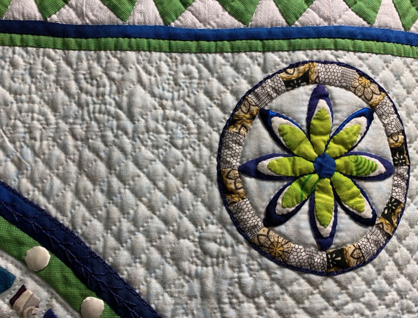 "Lapis Lazuli Beyond the Ocean" by Kinuyo Asano - Quilting