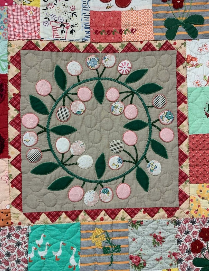 "Many Cherries in the Garden" by Takeko Sato - Wreath