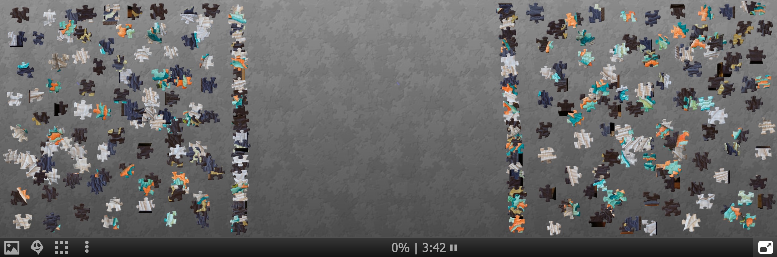 A puzzle of "Rudy... Hard Day at the Office" by June Jaeger