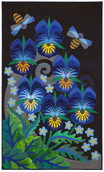 "Johnny Jump Ups" by Jane Sassaman (Image TheQuiltShow.com)