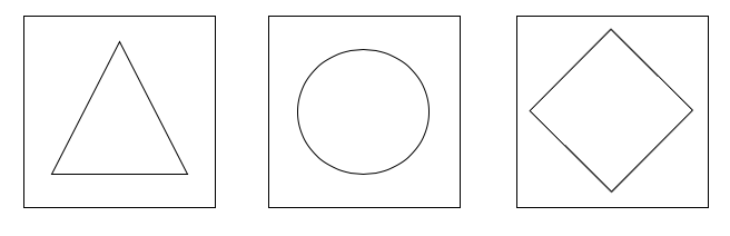 Creating Pattern with Repetition Template Examples - Triangle in a Square, Circle in a Square, Square in a Square (Image by TheQuiltShow.com)