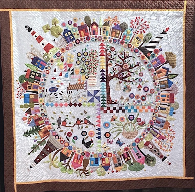 "Round the Garden" by Helen Anderson ; Pattern designed by Wendy Williams (Image by TheQuiltShow.com)