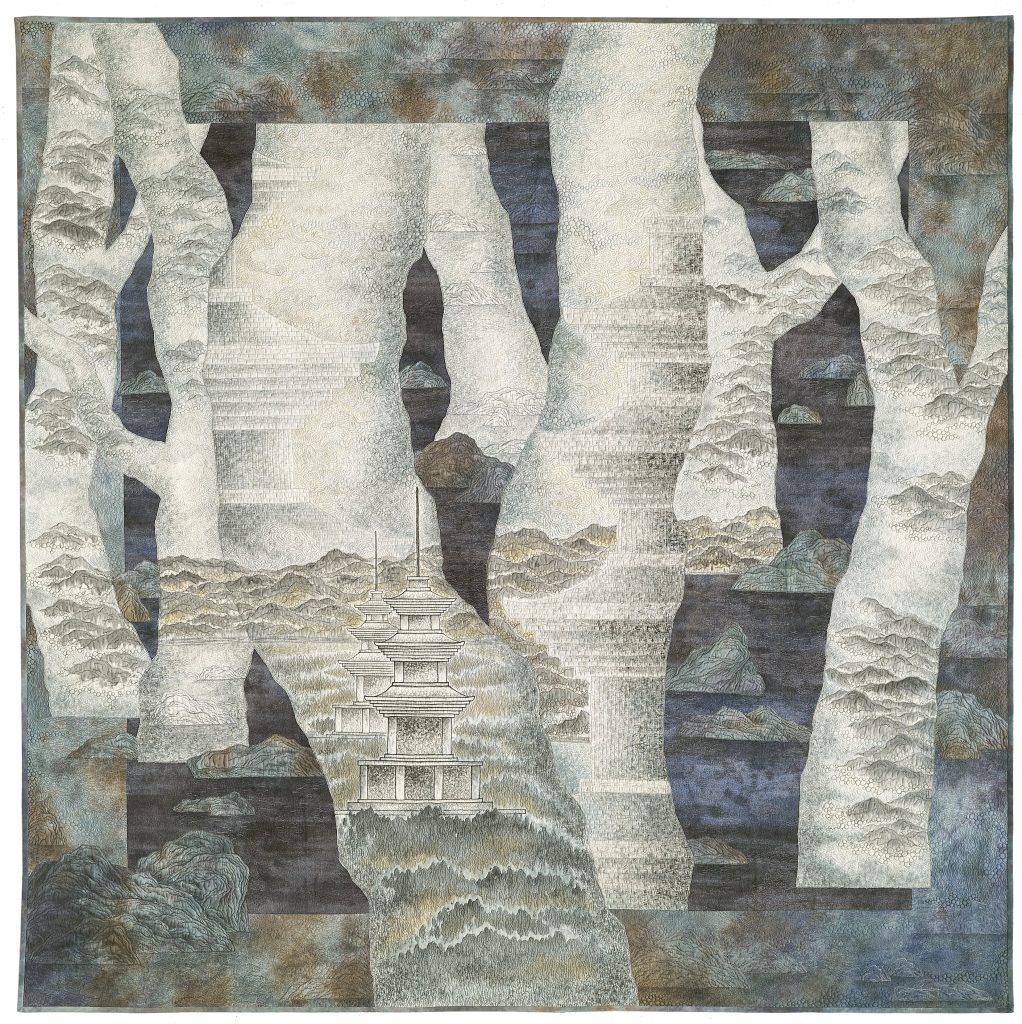 "The Scenery of Gameunsa Temple" by Hyesook Kim (Image by TheQuiltShow)