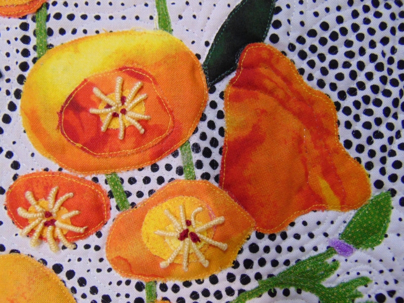 "California Poppies" by Susan Atlas - Detail