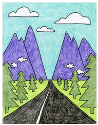 The Vanishing Point Road - Work Exercise Drawing by Kathy Barbro