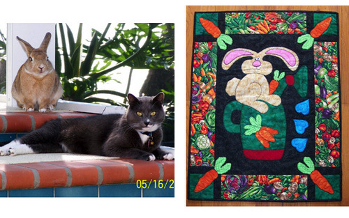 "Stew Bunny in the Garden"