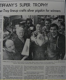 Linda Poole's Dad Makes Super Bowl Trophy Tiffany's Super Bowl Trophy