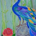 I am learning a lot!!!   I have never used gutta or Dynaflow paints before.   Thank you TQS and Lea for providing this experience!