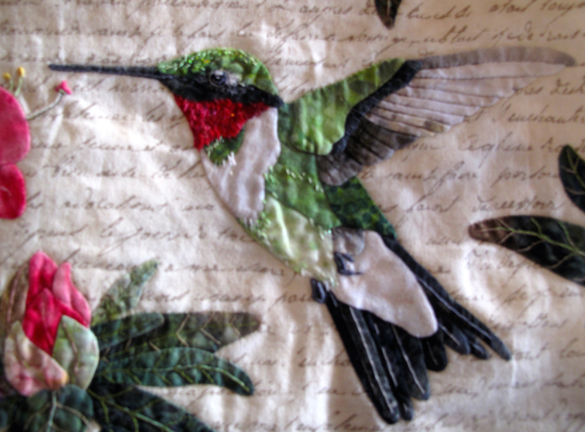 Hummingbird Appliqué Sandra Leichner Class Asilomar