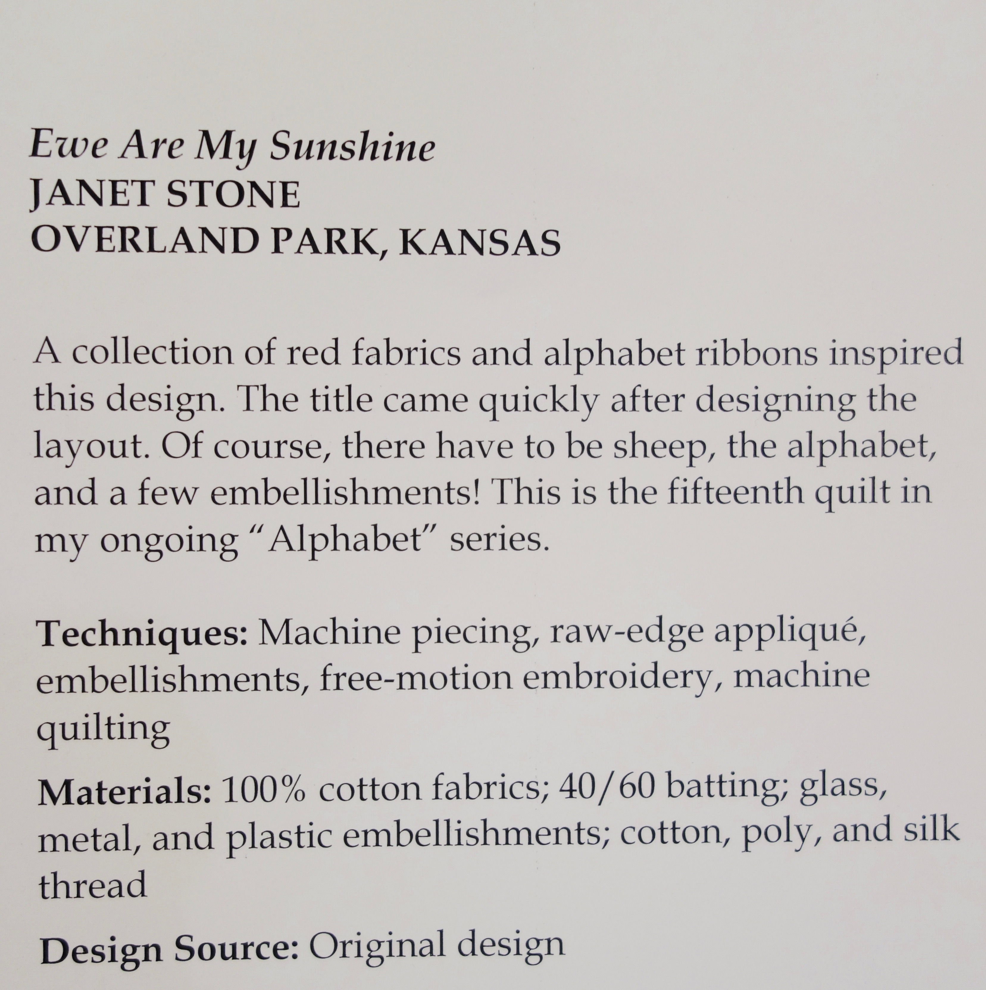 "Ewe are My Sunshine" by Janet Stone - Sign