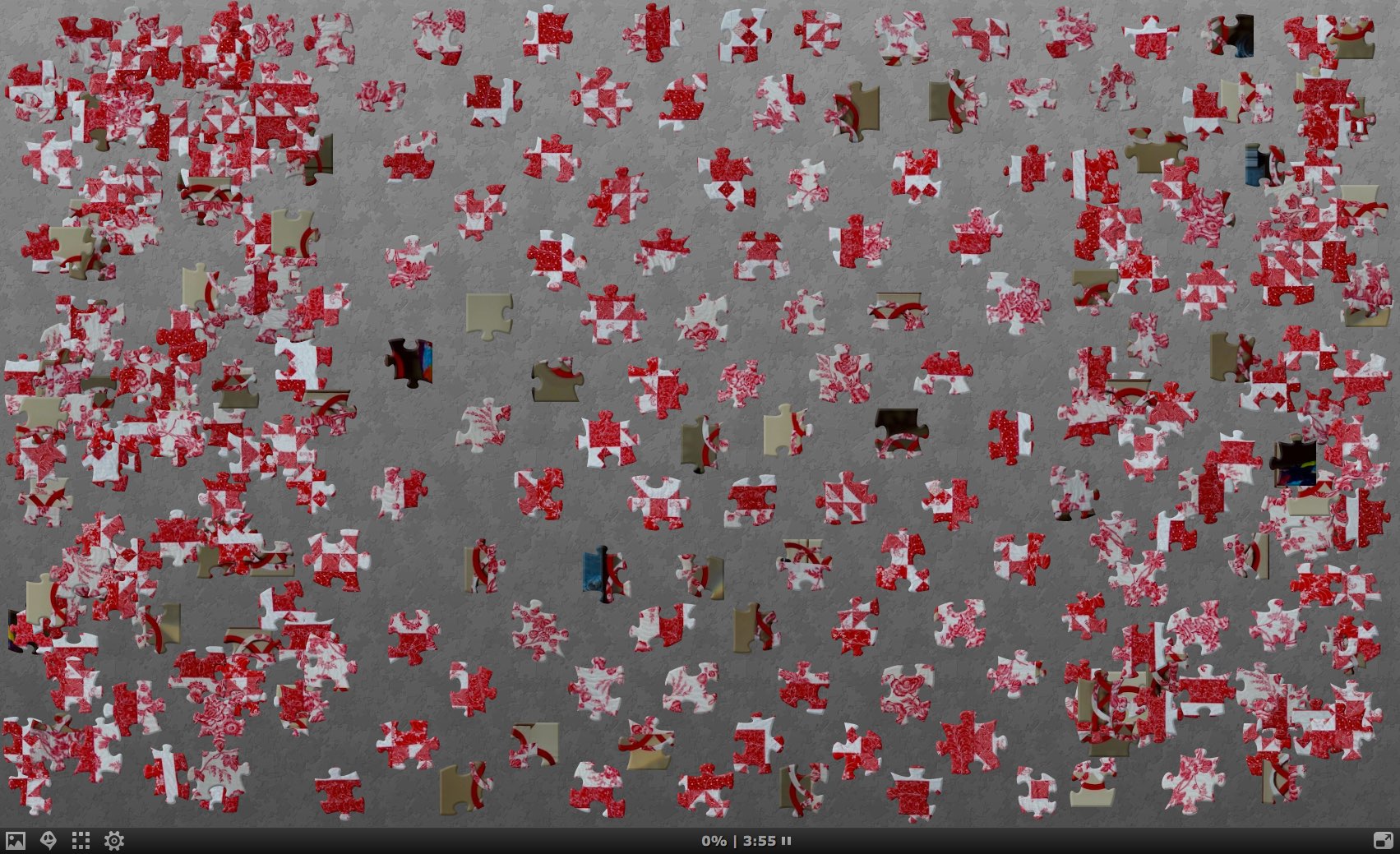 A puzzle of "Red Romance" by Carolyn Hock