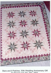 Stars and Four-Patches Quilt