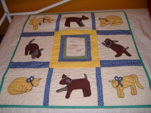 Calico Cat and Gingham Dog